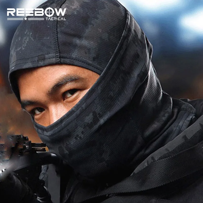 Onebow тактическая уличная спортивная велосипедная маска для лица Зима Осень Военный ниндзя плотная дышащая быстросохнущая SWAT полная маска для лица - Цвет: Iron and Steel