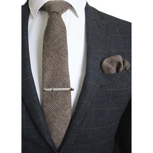 JEMYGINS, шерстяной Высококачественный галстук ручной работы, кашемировый разноцветный Одноцветный галстук на шею и карман, квадратный носовой зажим, булавка, подарочный набор в коробке