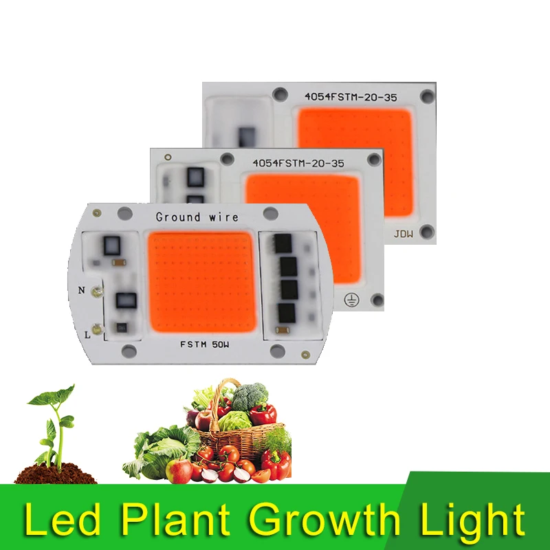 

LED COB Chip For Grow LED Light Full Spectrum Input 220V 240V 10W 20W 30W 50W For Indoor Plant Seedling Grow and Flower