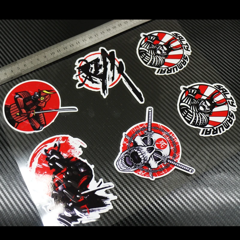 

2styles for JDM retro racer Samurai Assassin Warrior Album Car Sticker Motorcycle Decals Reflective Auto Racing Stickers