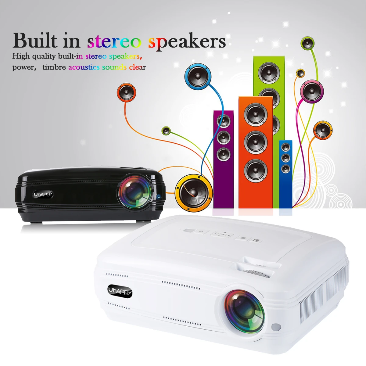 10000 Lumens 1080P Mini Projector 3D LED Home Cinema Theater Projector TV/\\AV/VGA/HDMI Beamer For Home Theatre Movie 10000 Lumens 1080P Mini Projector 3D LED Home Cinema Theater Projector TV/\\AV/VGA/HDMI Beamer For Home Theatre Movie