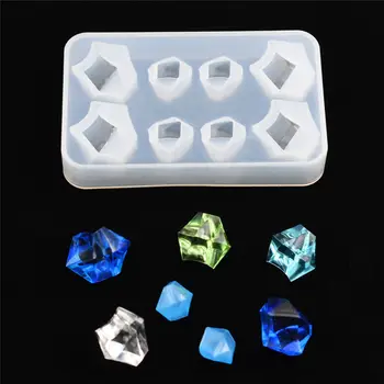 

1 PC SNASAN Silicone Mold Crafts Ice block Irregular beads Resin Silicone Mould Jewelry Making charms epoxy resin molds