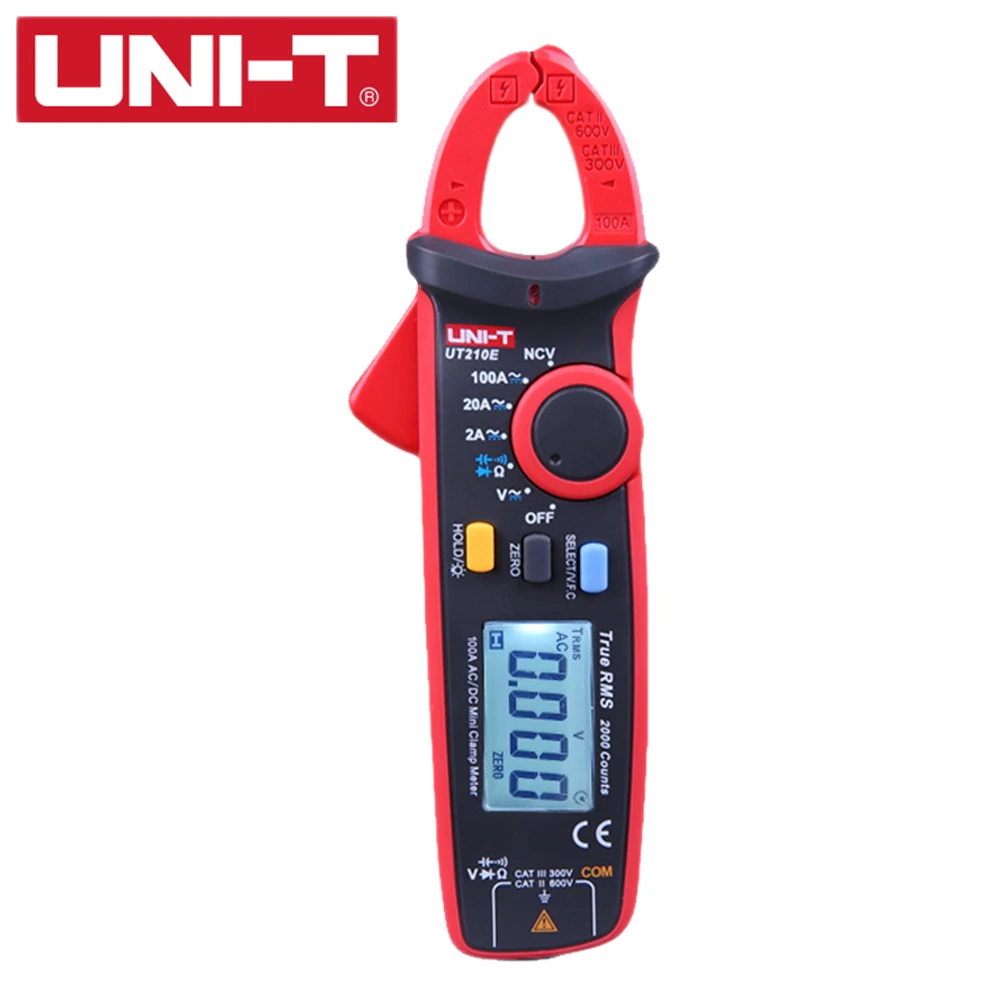 

UNI-T UT210E Digital Multimeter True RMS AC DC Current Mini Clamp Meters Capacitance Tester Digital Earth Ground Multimeter