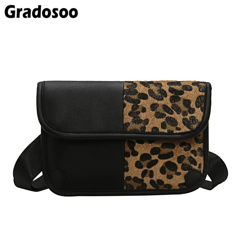 Gradosoo Leopard поясная сумка для женщин Мода Зебра поясные сумки чехол для телефона Женская на ремне сумка через плечо женский LBF324