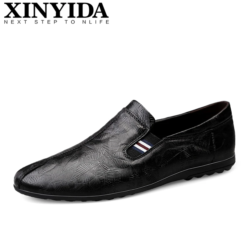

High Quality Genuine Leather Men Driving Shoes Slip On Breathable Causal Men Loafers Fashion Men Leather Shoes Plus Size 37-45