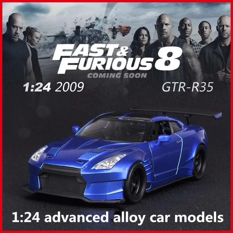 

1: 24 advanced alloy vehicle models,high simulation GTR-R35 model,two open the door,metal diecasts,toy vehicles,free shipping