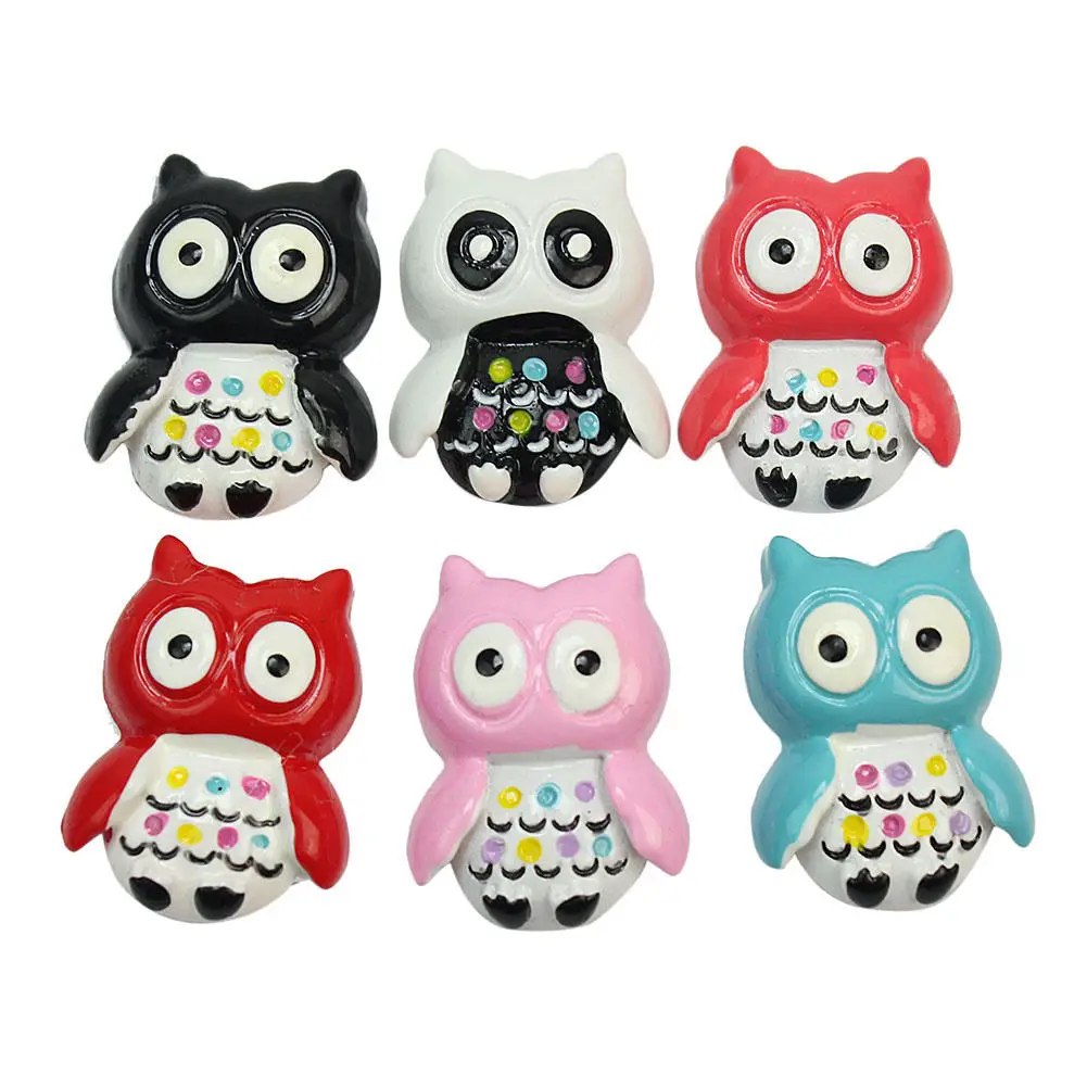 6pcs/Lot Cute Cartoon Owl Fridge Whiteboard Sticker Animal