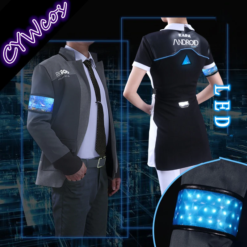 

Detroit: Become Human Connor and KARA Bionic Uniform Cosplay Costume For Male and Female Suits Halloween Costumes Outfits