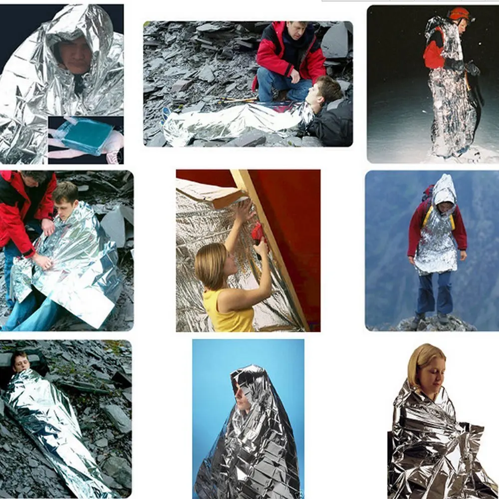 Emergency Thermal Blankets Survival Mat Tool For Emergency First Aid Kits Car Emergency Kit