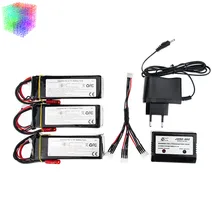 Walkera QR X350 PRO Lipo battery 2 or 3pcs and charger with cable 11.1V 5200Mah 3S 15C RC Drone Quadcopter parts