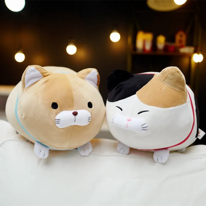 1pc 40/50cm Japan Amuse Fortune Cat Lucky Cats Plush Toy Stuffed Kids Doll Beard Blessing Cat Pillow Cartoon Soft Animal Toy