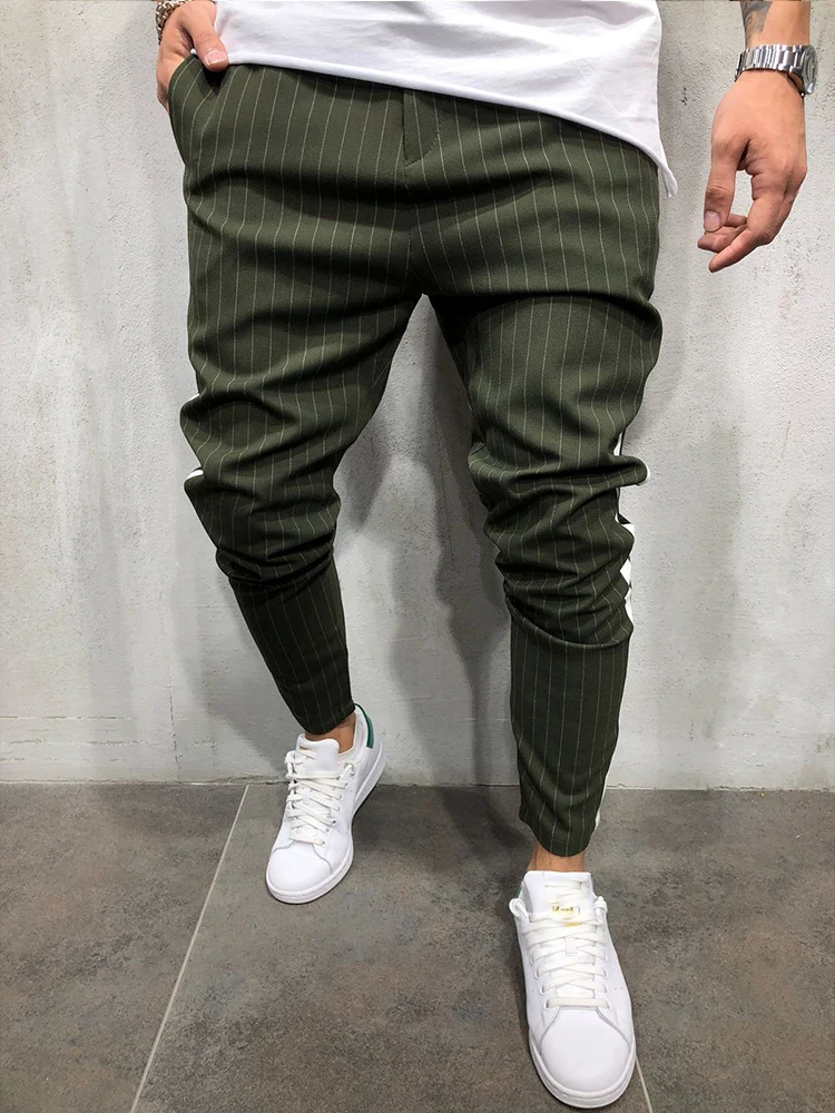 2020 KENNTRICE New Arrival Fashion Men Pants Striped Streetwear Khaki Green Casual Business Slim Suit Pants Jogger Trousers Men From Frenzen, $34.79 | 2020 KENNTRICE New Arrival Fashion Men Pants Striped Streetwear Khaki Green Casual Business Slim Suit Pants Jogger Trousers Men From Frenzen, $34.79 |