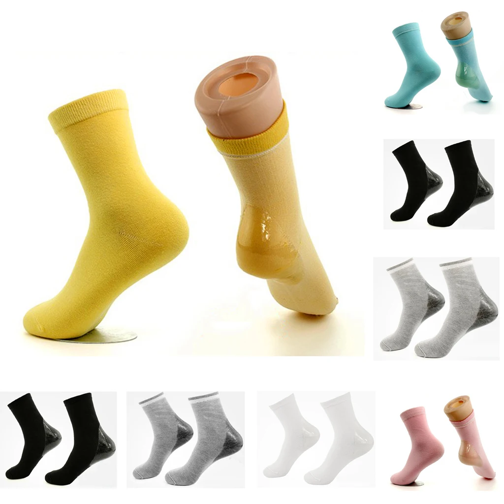 

1 Pair Gel Moisturizing Foot Socks Women Cotton Solid Socks Heel Thickening