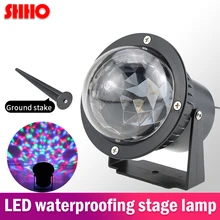 High quality LED waterproof stage projection lamp RGB effect lamp EU/US plug bar dance scene lighting cool projector lights aluminum shell led snowflake star patterns landscape projector christmas projection lamp for us uk eu plug drop shipping