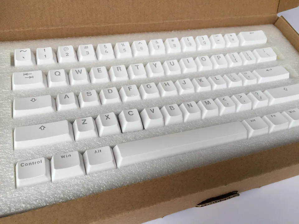 IKBC KBC G104 PBT Double shot белая прозрачная подсветка клавиатура с подсветкой клавиша s