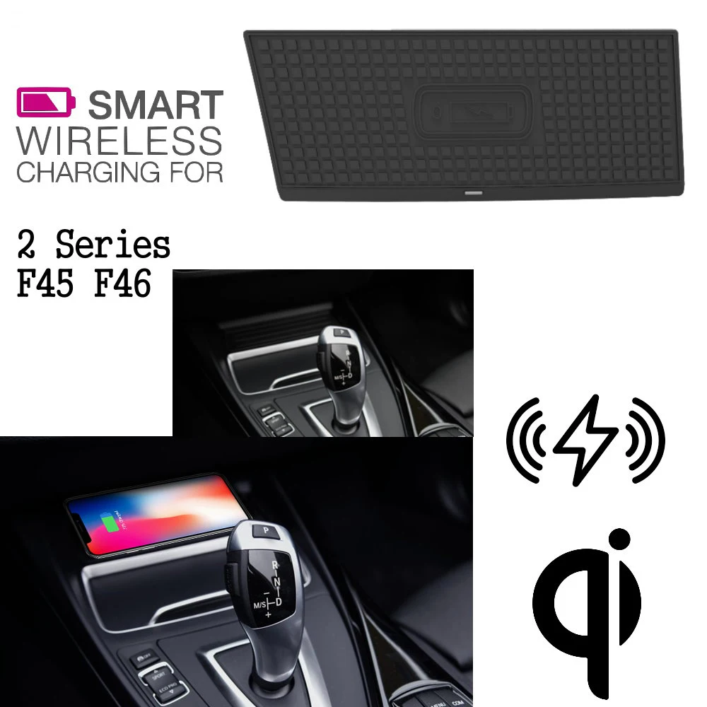 Для BMW 2 серии F45 F46 2016 2017 2018 2019 QI Беспроводная зарядка скрытое Беспроводное