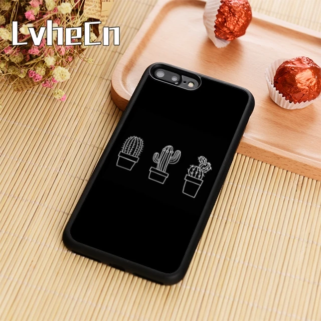 LvheCn Cactus succulents Cute Phone Case Cover For iPhone 5 6s 7 8 plus 11 pro X XR XS max Samsung S7edge S8 S9 S10 note8 |