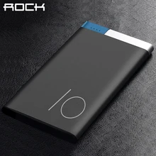 Slim 10000 mAh Power Bank, ROCK Portable Ultra-thin Polymer Metal Alloy Powerbank battery power bank 10000mah