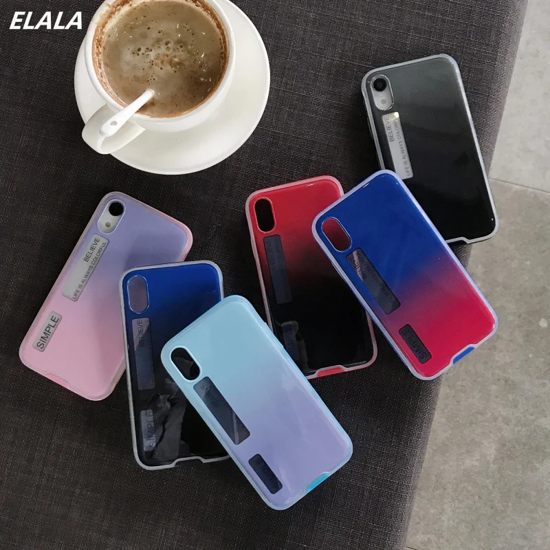 

Hybrid Ultra Thin Candy Case For iPhone XR XS Max Luxury Fresh Hard Rubber Armor Silicon Back Cover for iphone 7 8 6S Plus Cases