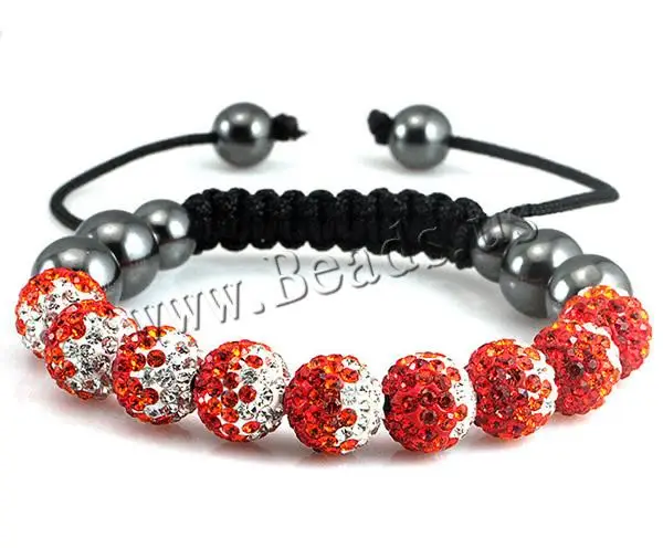 Free shipping!!!Rhinestone Shamballa Bracelets Love Rhinestone Clay Pave Bead with Nylon Cord &amp Non-magnetic Hematite | Украшения и