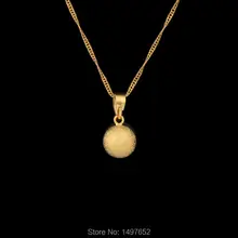 Новое поступление мини золотой шар кулон для женщин леди/золото цвет цепочки и ожерелья вечерние украшение, прекрасный подарок