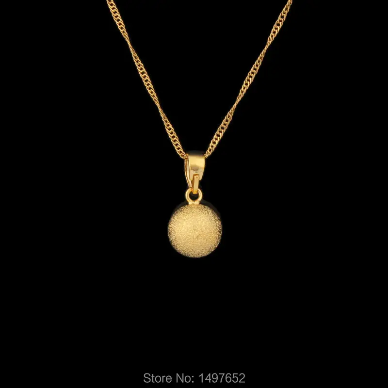 

New Arrival Mini Gold Ball Pendant Women Lady / Gold Color Necklace Party Jewelry Great Gift