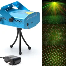 AOBO 150mW Red & Green Mini Laser Stage Lighting Projector M01,1 pattern, for Stage Pub Christmas Family Party