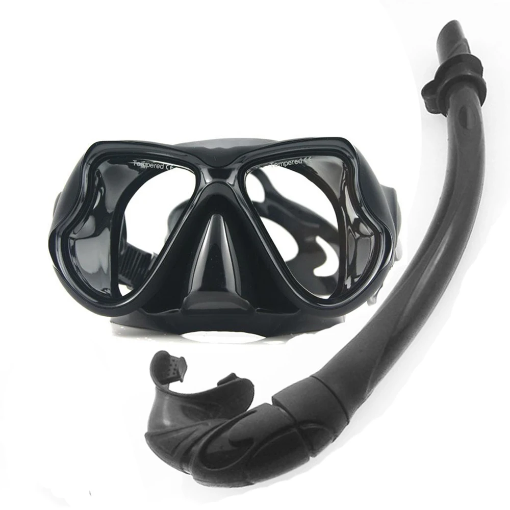 Flexible silicone snorkel tube black dive mask Top scuba diving gears