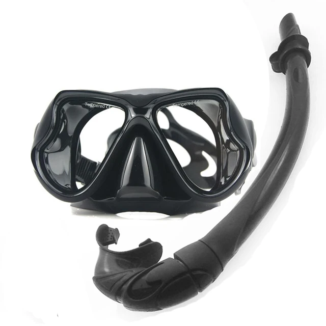 Flexible silicone snorkel tube black dive mask Top scuba diving gears