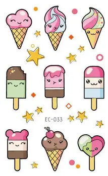 

Waterproof Temporary Tatoo Sticker Kids Fake Tattoo Summer Ice Cream Tatouage Flash Tatto Birthday Tattoos Stickers For Children