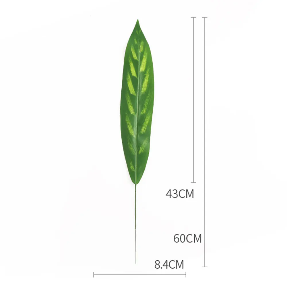 Визуальное прикосновение 12 шт. набор 2 цвета искусственные монстеры Пальмовые Листья зеленые растения Свадебные украшения DIY компоновка растительный лист - Цвет: A Brazilian leaf
