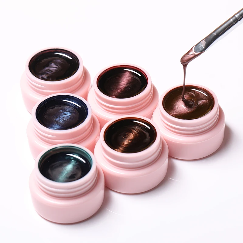 اور السكر 5 مللي المغناطيسي 5D القط العين الأشعة فوق البنفسجية هلام مسمار البولندية المغناطيس الليزر مسمار الفن ورنيش مليء بالنجوم السماء الي...