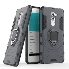 Wolfrule huawei honor 6x caso tpu duro pc huawei gr5 2017 caso anel suporte magnético armadura caso huawei honra 6x telefone funda