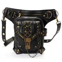 Vintage Fanny Bag Steam Punk Retro Rock Gothic bag Goth Shoulder Waist Bags Packs Victorian Style Women Leg bag