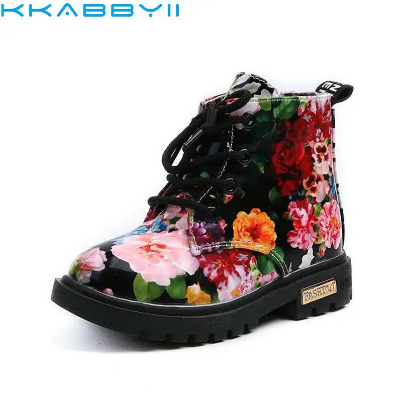 

KKABBYII Fashion Children Shoes Cute Girls Boots PU Leather Baby Boots Ankle Kids Girl Martin Shoes Chaussure Fille Kids Shoes
