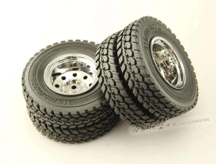 

1/14 Tamiya tractor head mud truck trailer tire front and rear hub front width narrow tire system