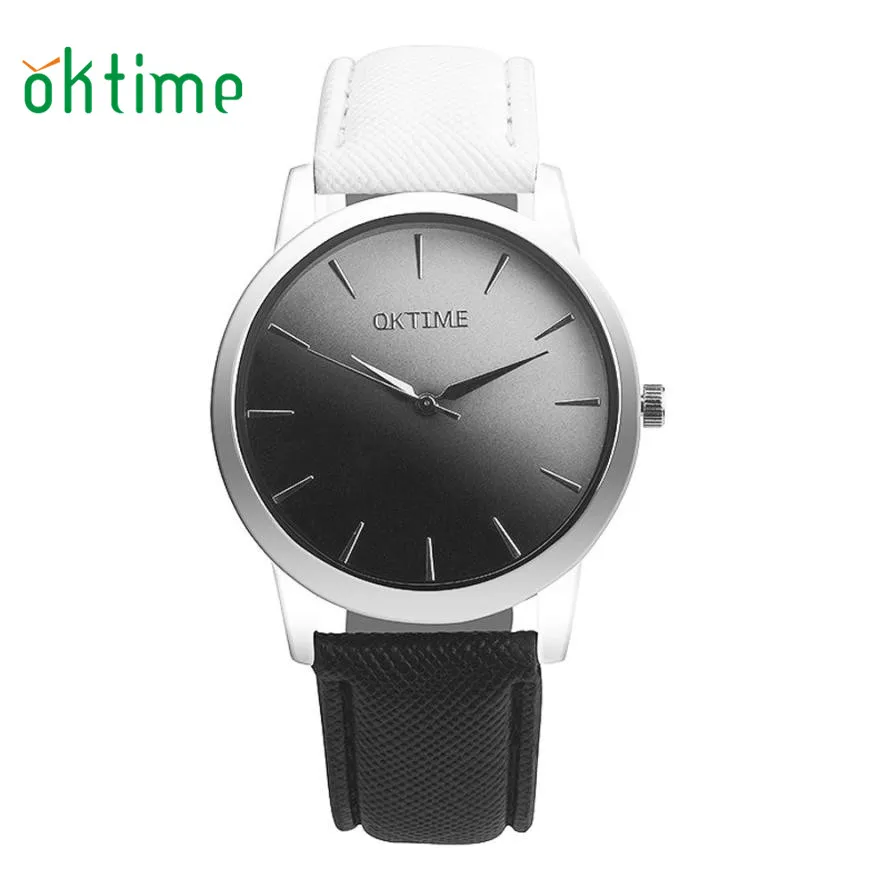 

Relogio feminino Retro Rainbow Design Leather Band Analog Alloy Quartz Wrist Watch  Horloge 17May17