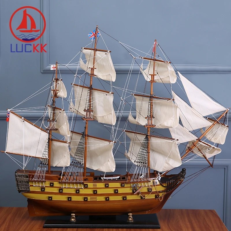 Деревянная модель корабля LUCKK 96 см Англия HMS VICTORY 1765 сборка здания украшение