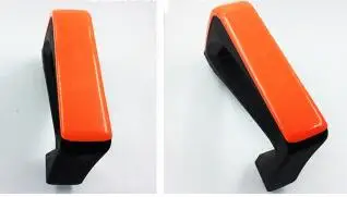 Пара электрических трехколесных подлокотников Подушка сиденье баррель старое сиденье пластик разобранный Сплит спинка утолщение Обновление оранжевый