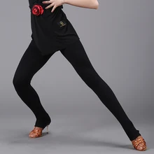 Новинка, сексуальные женские леггинсы для латинских танцев, черные штаны для взрослых, танго, соревнований, MatcLatino Paso Doble, черные штаны DW1033