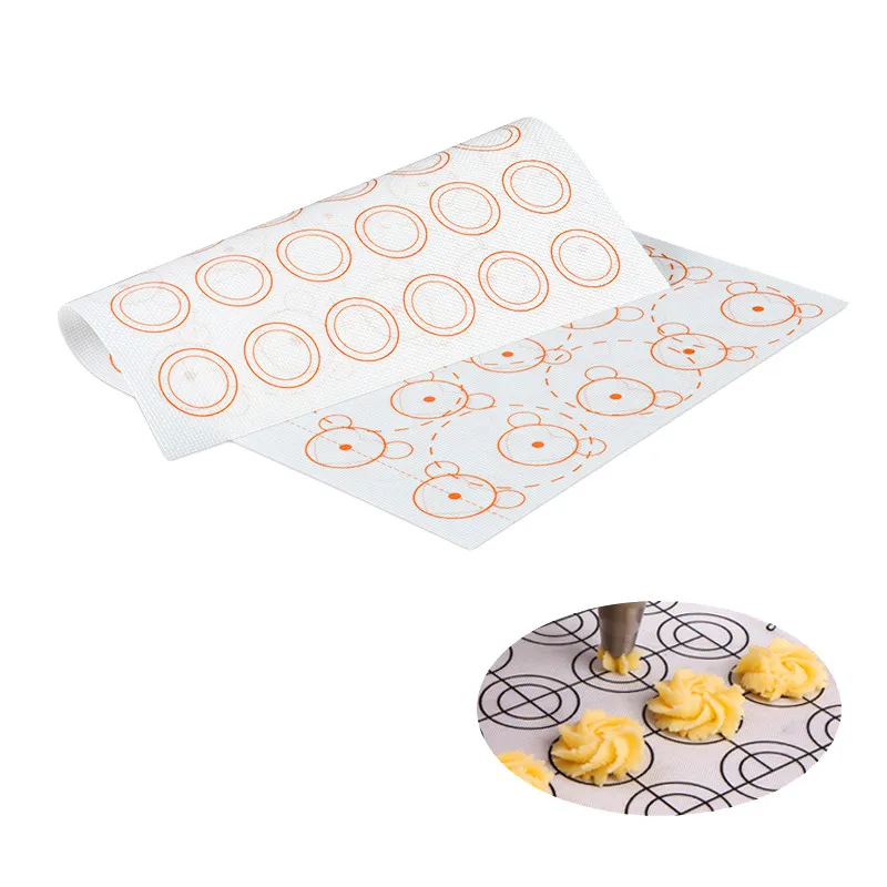

Baking Mat Non-Stick Silicone Pad For KitchenMacaron Cake Decorating Tools Cookie Bakeware Pastry Bear Dough Accessories