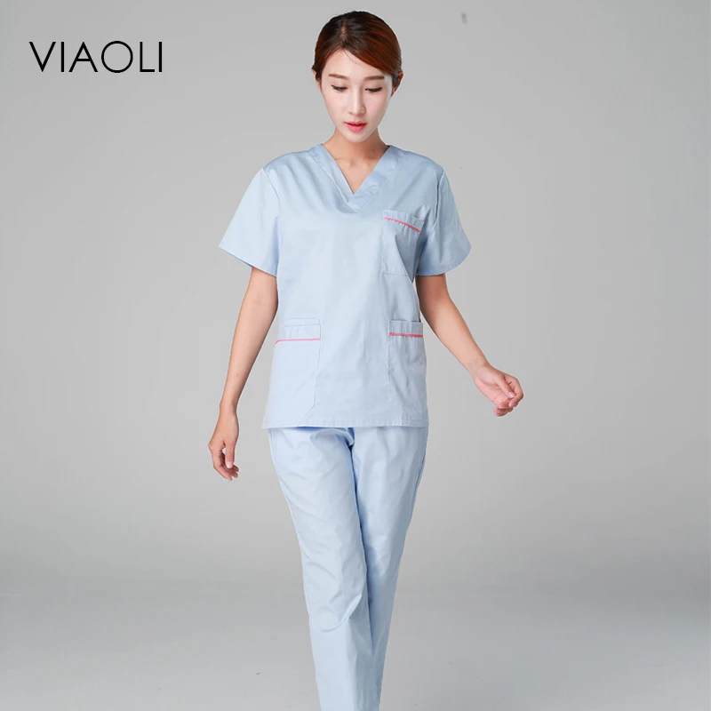Viaoli, медицинский хирургический костюм, униформа для женщин и мужчин, больничные хирургические халаты, медицинская куртка+ штаны
