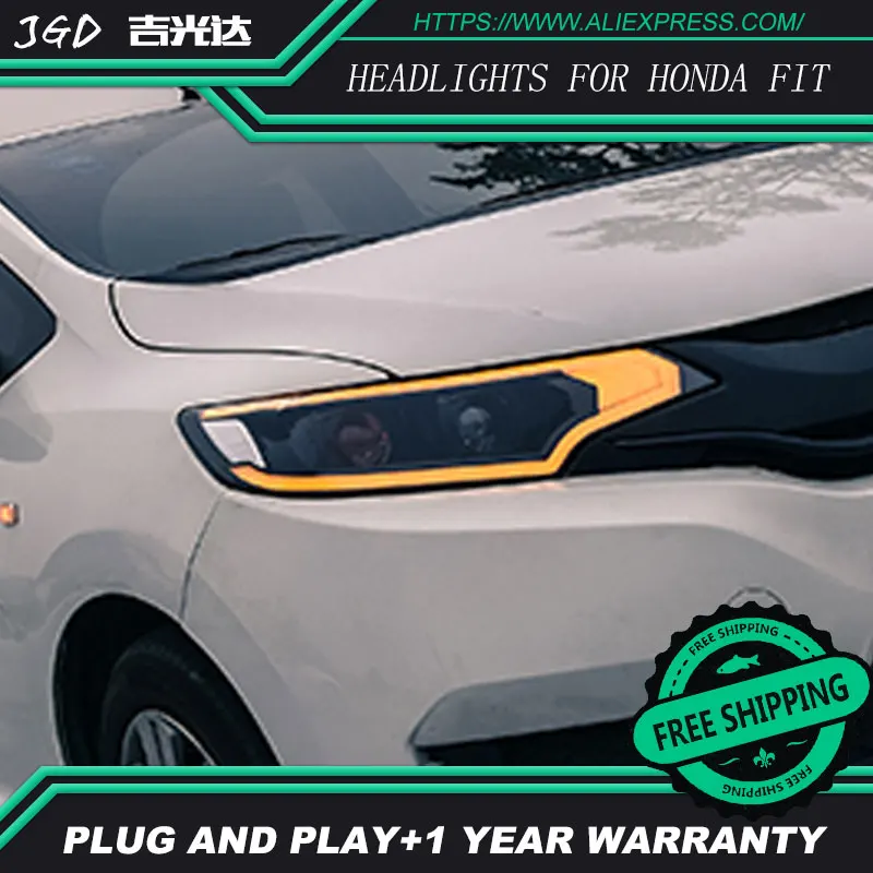 Auto Clud Car Styling For Honda fit headlights 2014-2017 For fit head lamp led DRL front Bi-Xenon Lens Double Beam HID KIT Auto Clud Car Styling For Honda fit headlights 2014-2017 For fit head lamp led DRL front Bi-Xenon Lens Double Beam HID KIT