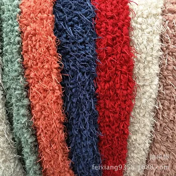 

Full polyester plain dragon fruit long hair jade cashmere women's home textile fabric wholesale
