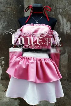 

Macross F Ranka Lee Cosplay Costume Halloween Uniform Luxury Party Rose Dress