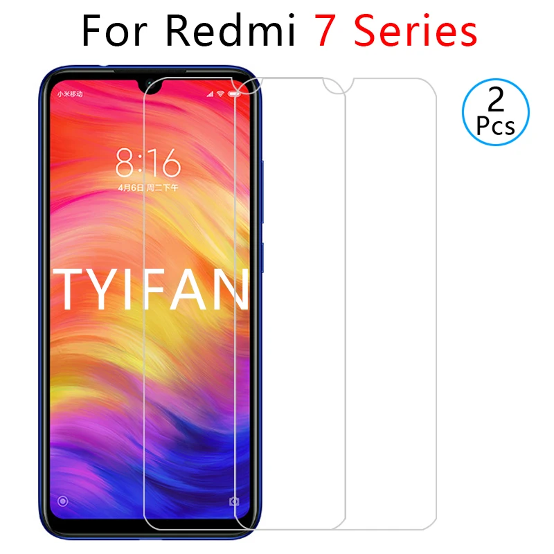 

2pcs tempered glass on redmi note 7 pro 7a 7 a protective glass screen protector for xiaomi ksiomi safety tremp phone film glas
