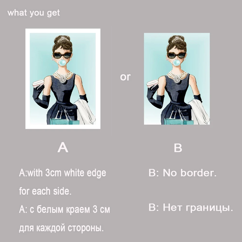 Vogue sexy herburn Холст плакат скандинавский Декор настенный художественный принт