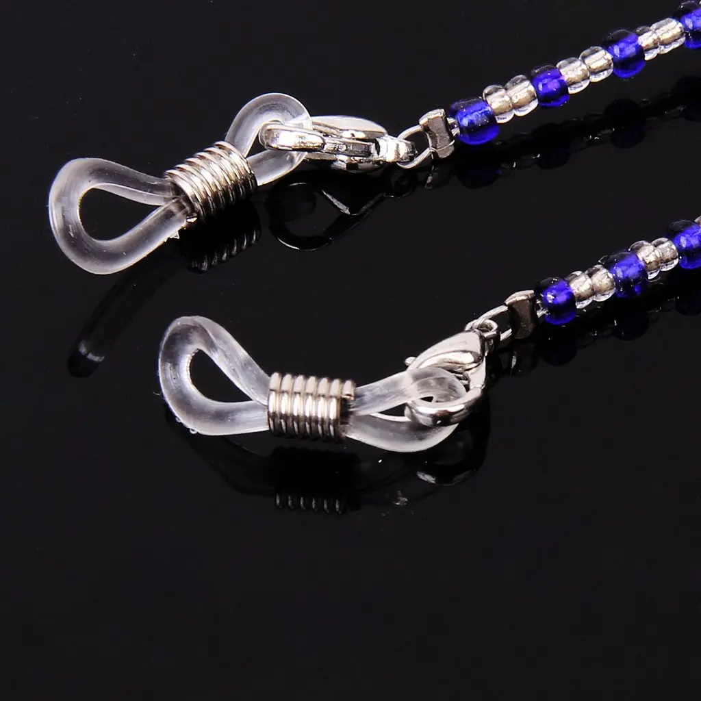 NEW Crystal Glass Fashion Glasses Chain---Blue and Clear