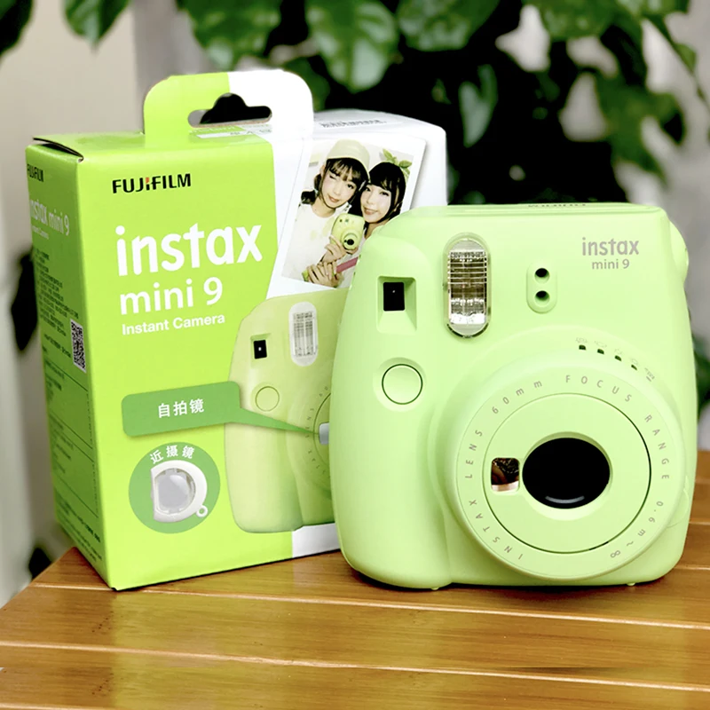 100% аутентичная фотокамера Fuji Fujifilm Instax Mini 9 мгновенная 5 цветов с зеркалом для