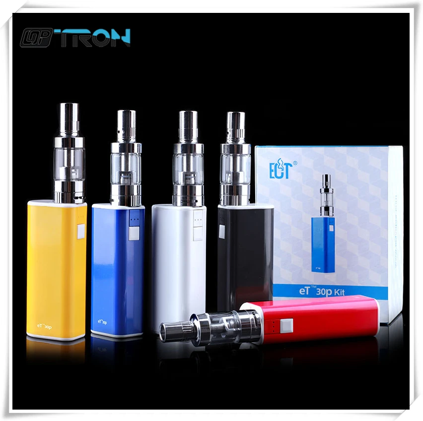  Original ECT eT30p Kit Electronic Cigarette Box Mod 30W Vaporizer Wick Airflow Control mini Fog 2200mah E Cigarette Vapor 